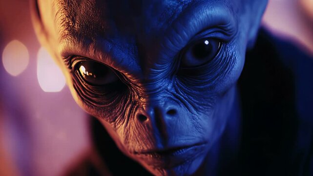 A mysterious alien being exists within a breathtaking futuristic setting waiting to be explored
