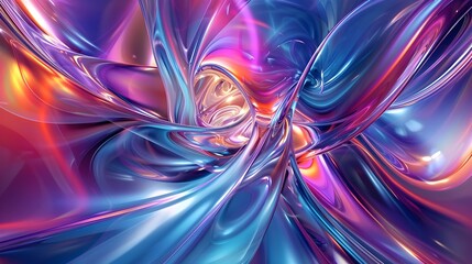 Hyper-Detailed 3D Rendered Dreamlike Abstract Design with Radiant Energy and Soft Focus