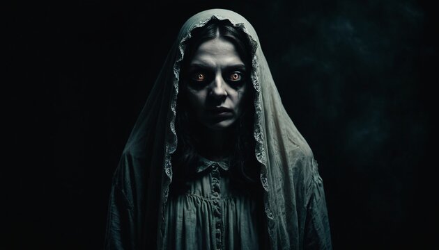 creepy scary women and girl