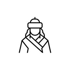 Polar man icon. Simple polar man icon for social media, app, and web design. Vector illustration.
