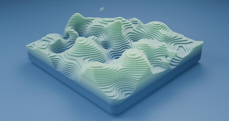 Layered Topography abstract pattern with waves