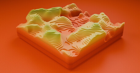 Layered Topography abstract pattern with waves