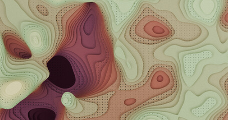 Layered Topography abstract pattern with waves