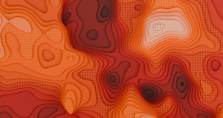 Layered Topography abstract pattern with waves
