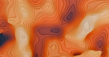 Layered Topography abstract pattern with waves