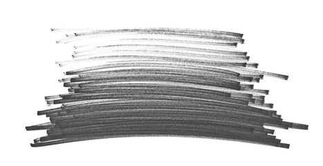 Scribbles and geometric shapes, hand draw black felt tip pen, isolated on white