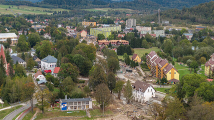 Krajobraz po powodzi 2024 na Dolnym Slasku © sopthedrone