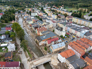 Krajobraz po powodzi 2024 na Dolnym Slasku © sopthedrone