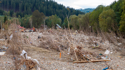 Krajobraz po powodzi 2024 na Dolnym Slasku © sopthedrone