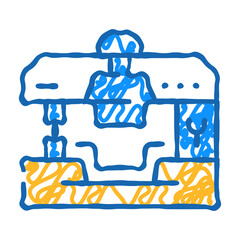production goods doodle icon sketch vector. production goods sign. isolated symbol illustration