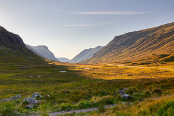 la vallée de glencoe dans les highlands d'écosse