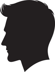 Man head silhouette vector style