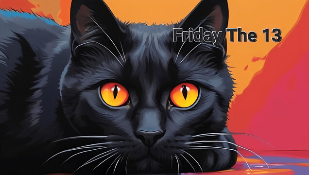 Black cat - Friday the 13.