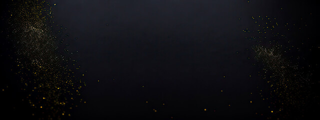 Gold glitter sparkles  luxury black background