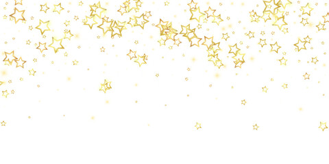 Gold sparkling star confetti.