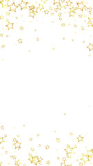 Gold sparkling star confetti.