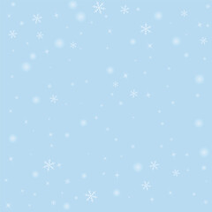 Fototapeta premium Falling snowflakes christmas background. Subtle