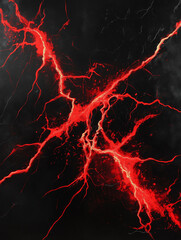 Red Lightning on a Black Background