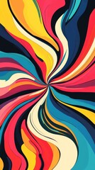 Colorful abstract swirl pattern with vibrant