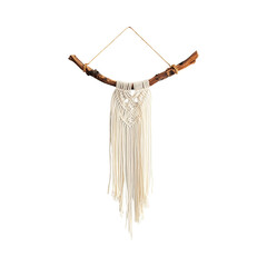 Fototapeta premium Macrame Wall Hanging with Wooden Branch