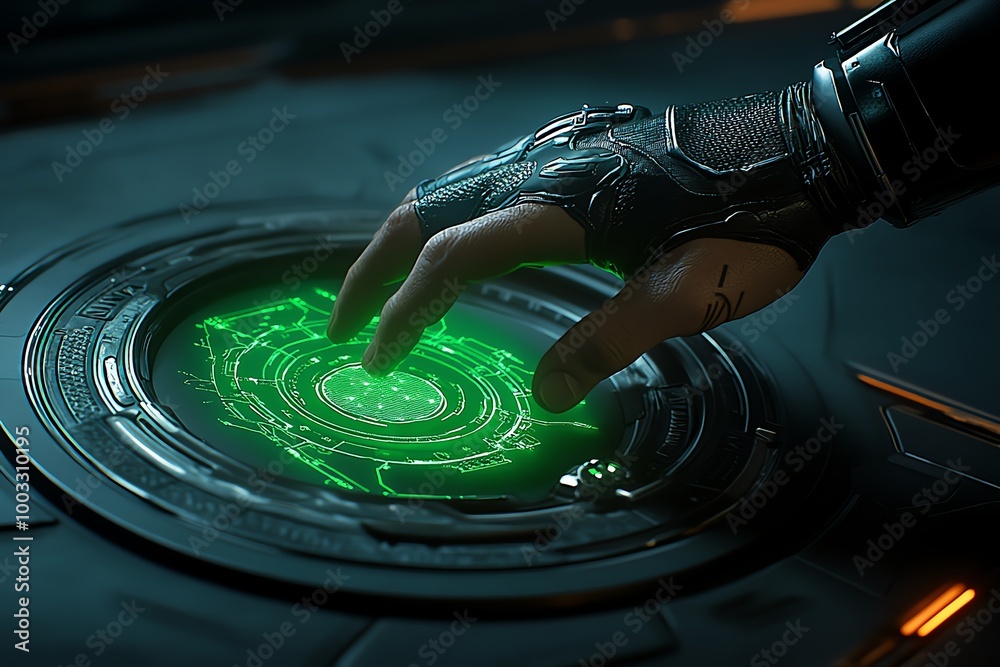 Poster A high-tech cityâ€™s network being ethically hacked, with advanced AI and holographic systems glowing with green alerts as the hacker analyzes vulnerabilities