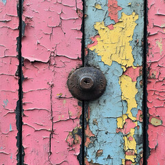 Abstract Background with Cracked Paint on a Wooden Surface