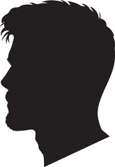 Man head silhouette vector style
