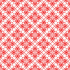 seamless pattern with red flowers