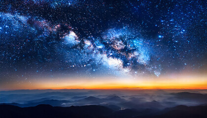Cosmos filled with countless stars