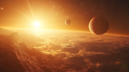 Obraz premium Search for Alien Life: Exploring Mars, Exoplanets, and Cutting-Edge Technologies to Detect Extraterrestrial Biosignatures