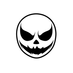 Fototapeta premium This vector representation showcases a stylized mask with exaggerated facial features, ideal for Halloween or spooky-themed projects, enhancing visual impact