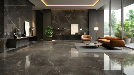 Obraz premium Modern Elegant Interior with Marble Finishes