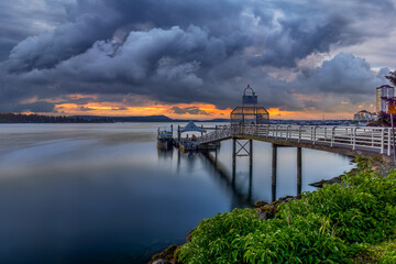 Obraz premium Nanaimo city waterfront dock