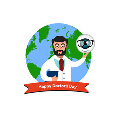 Happy international national doctor healthy day with world
