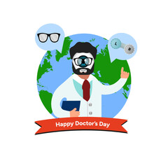Happy international national doctor healthy day with world