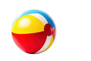 Colorful beach ball, perfect for summer fun, isolated on a white background. isolated on transparent background.