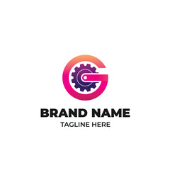 A logo of the combined letters G and gear