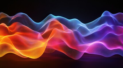 Obraz premium Mesmerizing 3D Abstract Color Wave Backdrop with Grainy Gradient Texture | Vivid Vibrant Waves of Energy in Ultra-Realistic 8K UHD Detail
