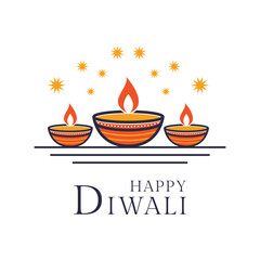 happy diwali vector design template
