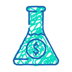 science business intelligence doodle icon sketch vector. science business intelligence sign. isolated symbol illustration