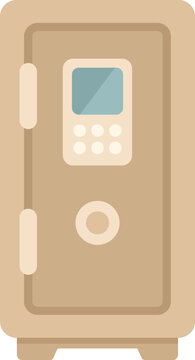 Sturdy metal safe with an electronic lock is ensuring the security of valuable assets