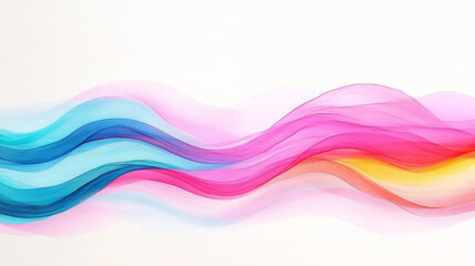 Obraz premium Abstract colorful waves on white background