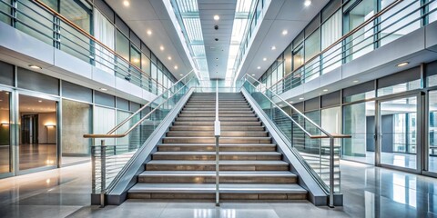 Fototapeta premium Stairs in a modern building corridor , stairs, staircase, interior design, architecture, modern