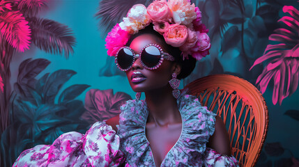 woman_wearing_big_sunglasses_flowers_on_head_ball_gown_003