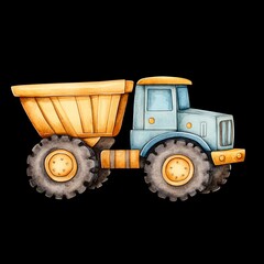 Dump Truck Heavy Construction Vehicle Illustration