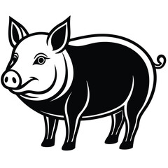 miniature-pig vector logo design template