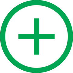 Green Circle Plus Icon 