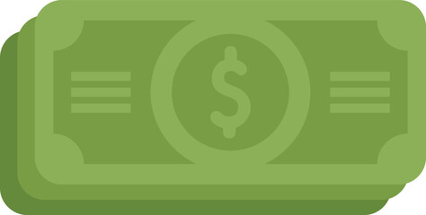 Stack of crisp, green dollar bills, representing wealth, income, and financial success