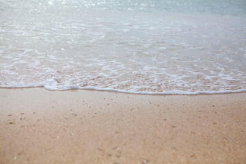 Water on beach background texture