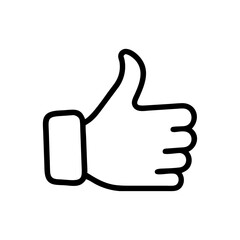 Obraz premium Minimalist thumb up icon in black and white, simple style, approval and success representation.